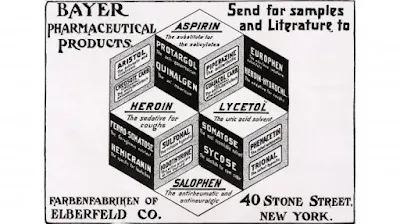 Anúncio farmacêutico de uma revista de 1900, promovendo o uso de heroína para a tosse. (Crédito: Bettmann / Getty Images)