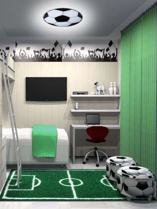 desain kamar tidur tema bola