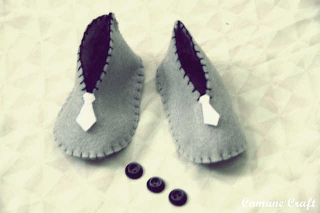 Camane Craft Cara  membuat  sepatu  bayi dari  kain  flanel  