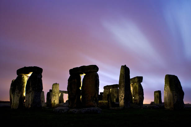 Stonehenge Photos - Purple Sunset