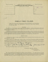 Front page of the Family-Tree Folder form from the Eugenics Records Office