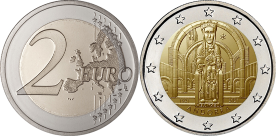 Andorra 2 euro 2021 - Centenary of the Coronation of Our Lady of Meritxell