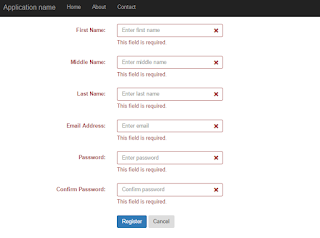 ASP.NET MVC 5 Client Side Form Validation Using jQuery and Bootstrap 