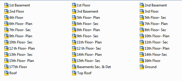 HVAC VRF Project - AutoCAD Drawings for Tower Building DWG
