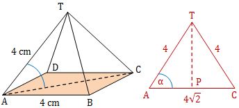 Sudut antara garis TA dan bidang alas ABCD pada limas T.ABCD, soal dimensi tiga UN 2017