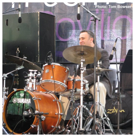 George Fludas - Drums at the Von Freeman Pavilion of the 2017 Chicago Jazz Festival | Photograph by Tom Bowser