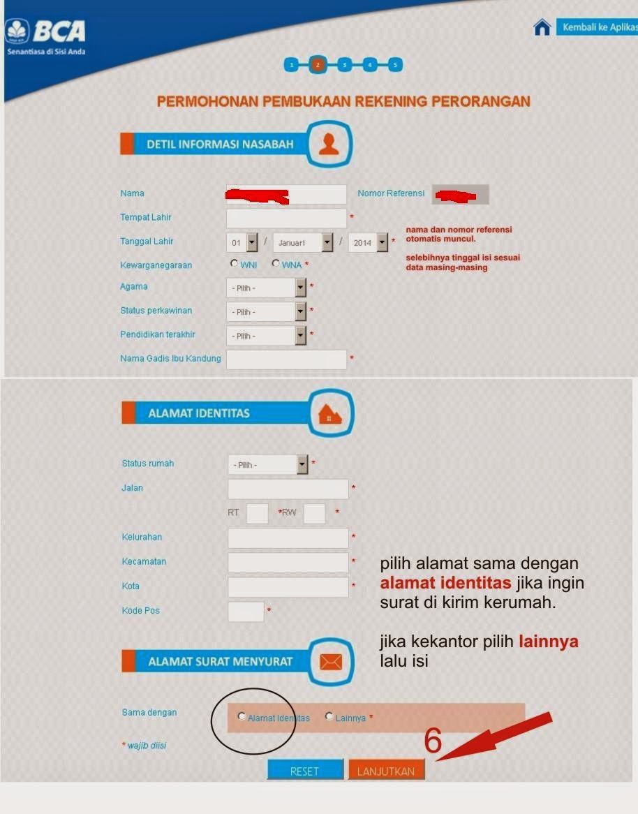 Cara Membuka Rekening BCA Secara Online ( dilengkapi 