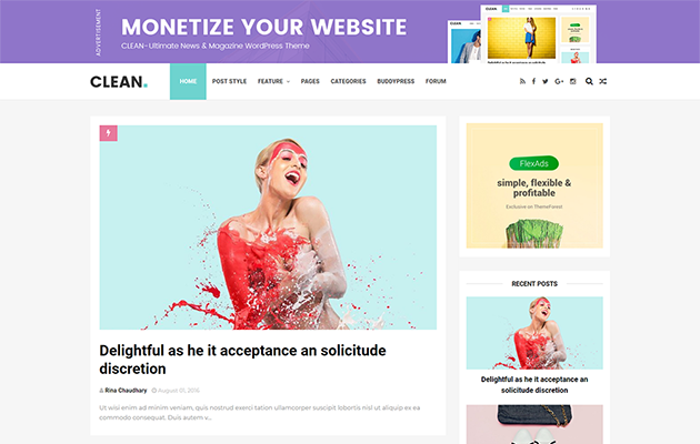 Clean Blogger Template