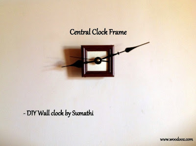 Wall clock with wooden frames