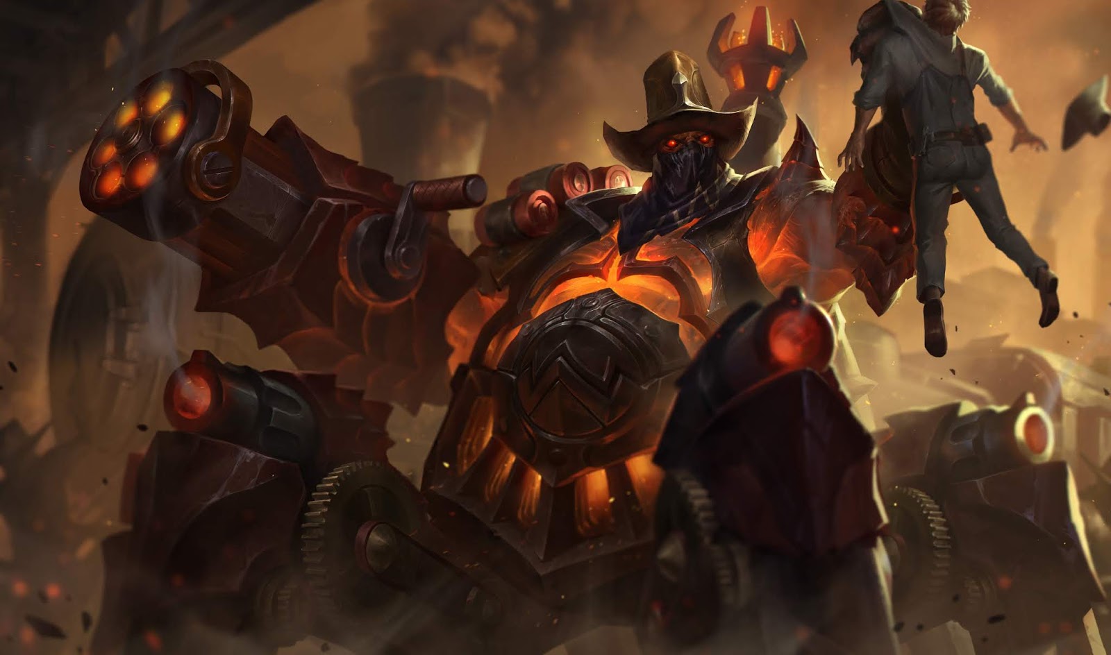 Surrender At Pbe Preview High Noon Lucian Thresh Urgot Splash Art