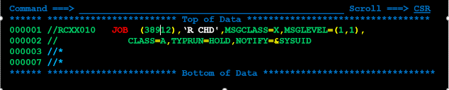 JCL TYPERUN=HOLD, JCL TUTORIAL