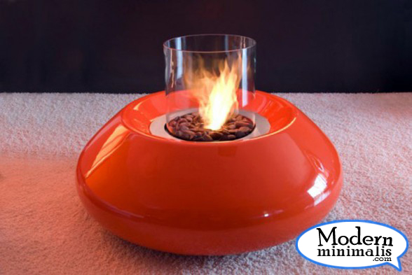 Bubble Fireplace Orange Color