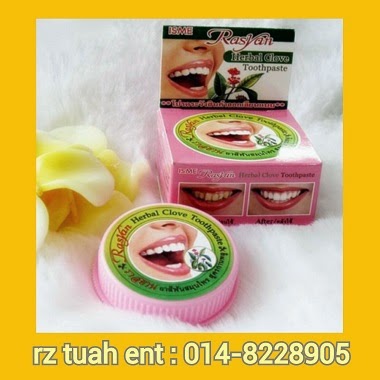 RASYAN HERBAL CLOVE TOOTHPASTE : SERBUK PEMUTIH GIGI 