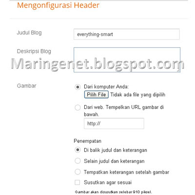 Cara Mudah Mengganti Gambar Header Blogspot