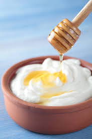 Plain yogurt and Honey