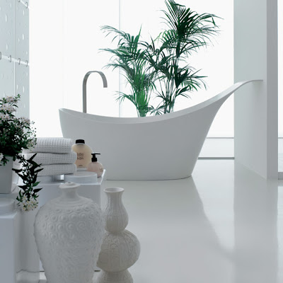 modern bathroom interior design in white