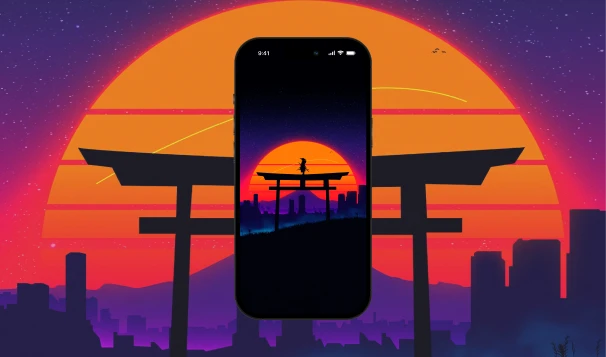 Stunning Samurai Sunset Silhouette Wallpaper