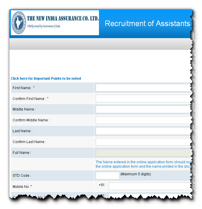 NIA Assistant Recruitment 2014 Online Form