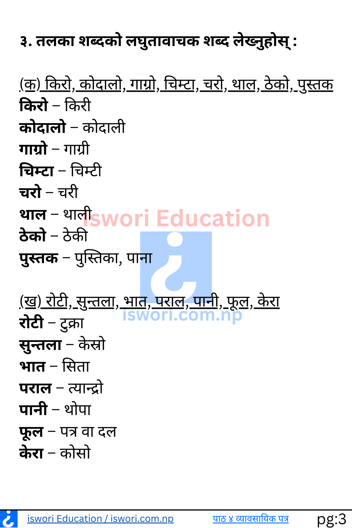 Chapter 4 Vyavsayik Patra (Byabasayik Patra) Exercise Class 12 Nepali