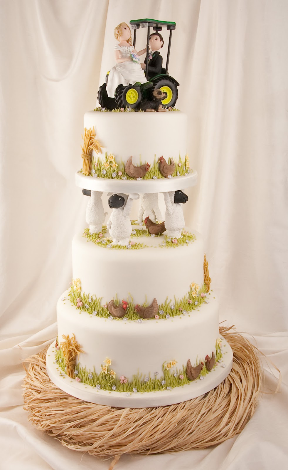 Life is What You Bake it Old McDonalds Wedding  Cake 