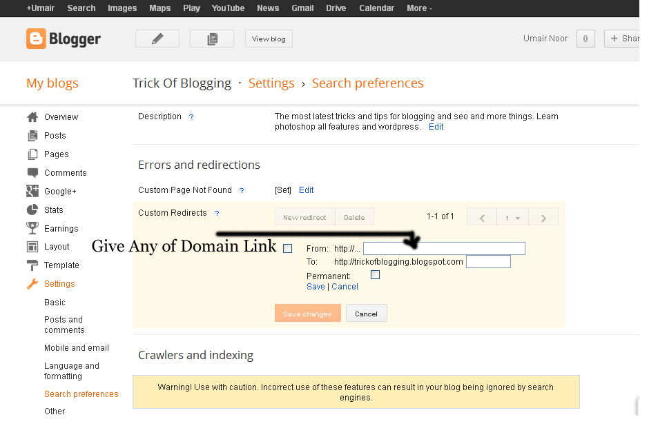 Use Language And Formatting | Search Preferences | Others Option Setting In Blogger Blogspot 2