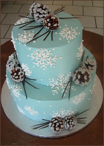 The Paisley Press: Icy Blue Winter Wedding Cakes