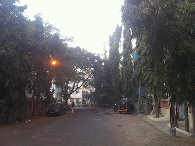 Pune India Koregoan Park side street