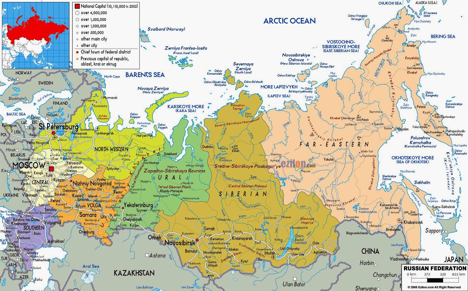 Harta Rusiei Cu Orase