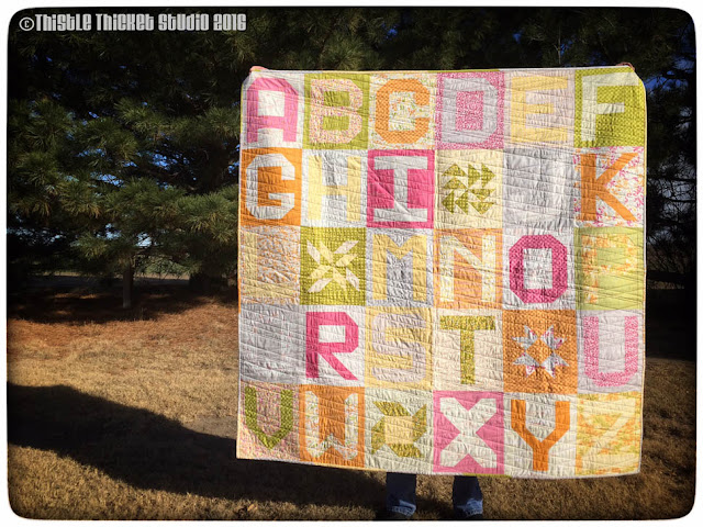 Thistle Thicket Studio, Spell It With Moda, Sunkissed fabric, abc quilt