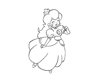 #13 Princess Peach Coloring Page