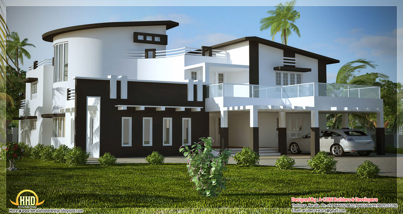 Unique stylish trendy Indian  house  elevation Kerala 