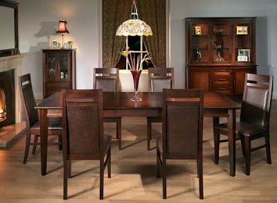 Henley Extending Dining Set with 6 Leather Chairs from Furniture 123