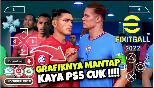 Download eFootball PES PPSSPP 2023 Camera Jauh Fix Cursor Best Graphics New Update Kits And Transfer