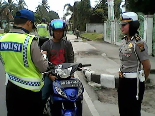 Puluhan Kendaraan Terjaring Razia Yang Digelar Polres OKI