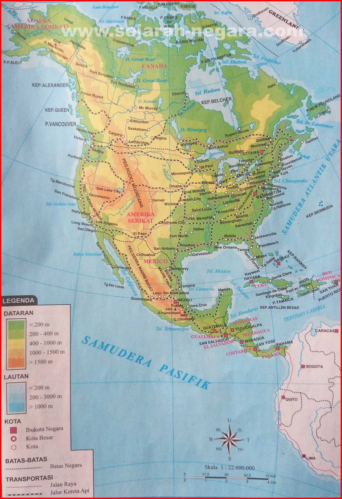  Peta  Atlas Amerika  Utara dan Amerika  Tengah 2022 Peta  
