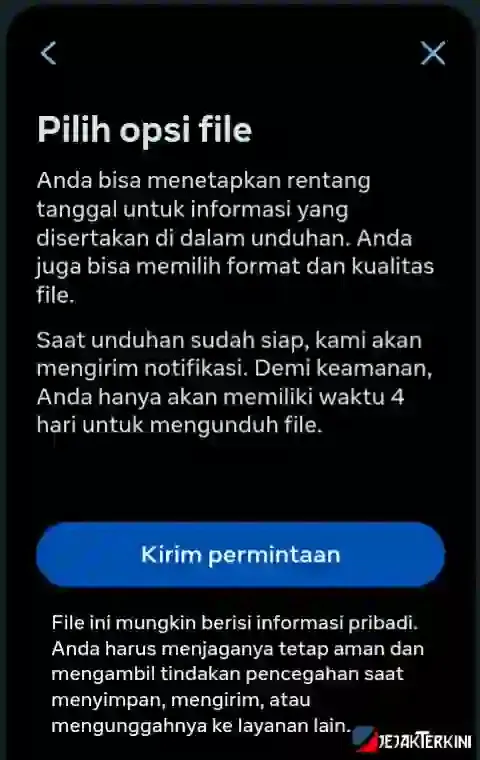 proses pengarsipan data facebook