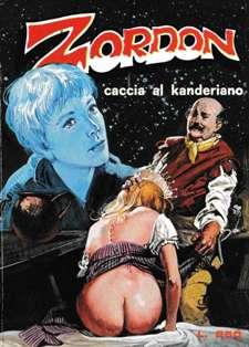 Zordon 17 [Caccia al kanderiano] - 25 Novembre 1975 | CBR 215 dpi | Mensile | Fumetti | Erotico | Fantascienza
IL VOLUME CONTIENE MATERIALE V.M.18 - NON PRELEVARE SE MINORENNI
Numero volumi : 51
Si tratta di una collana di fantascienza un po' particolare, in quanto essendo la trama basata sui viaggi temporali, il genere delle storie varia a seconda delle epoche, dal western agli antichi greci, dalla preistoria ai vichinghi ecc, naturalmente con i soliti e piacevoli intermezzi sexy. La storia inizia nella Luisiana del 1800, dove alcuni extraterrestri con a capo il «pensante» Zordon arrivano da Saturno per studiare il pianeta Terra e si insediano negli abissi del golfo del Messico.
Zordon, nel corso delle prime avventure, si impadronisce del cervello di Jane Marlowe, praticamente la protagonista della serie, realizza la macchina del tempo secondo gli insegnamenti del prof. Morrison e col corpo della ragazza inizia i viaggi nel tempo, vivendo storie di vario genere, dal passato al futuro con continui colpi di scena e notevoli cambiamenti nel filo conduttore della lunga saga.
Si tratta pertanto di una delle migliori serie di genere fantastico di quel periodo, con una trama originale e ben congegnata, i testi sono di Ennio Missaglia e Carmelo Gozzo. I disegni,molto curati, sono in gran parte di Bruno Marraffa, mentre la fascia dal 43 al 49 sono dello Studio Origa.
IL VOLUME CONTIENE MATERIALE V.M.18 - NON PRELEVARE SE MINORENNI