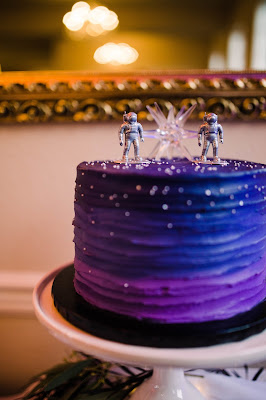 Purple Ombre Wedding Cake by Seatown Sweets