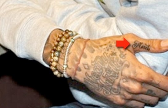 wiz khalifa amber rose face tattoo. Amber Rose#39;s name tattoo#39;d