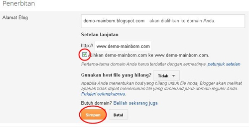 Cara Setting Domain di Intuit untuk Blogger