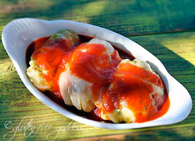 Gluten free vegan stuffed cabbage with quinoa stuffing