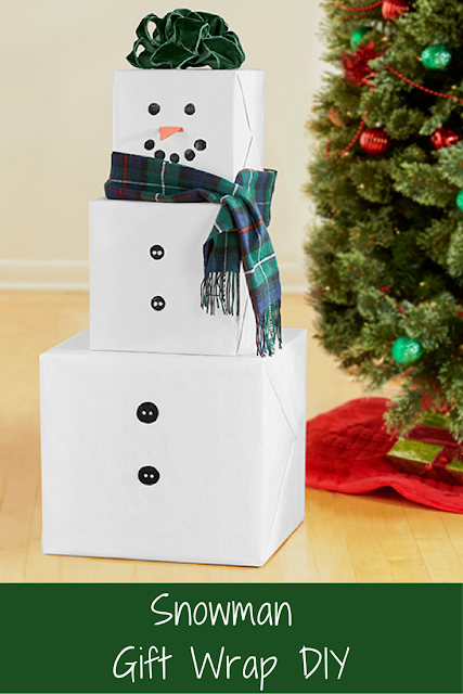 Snowman DIY Christmas Gift Wrapping Idea