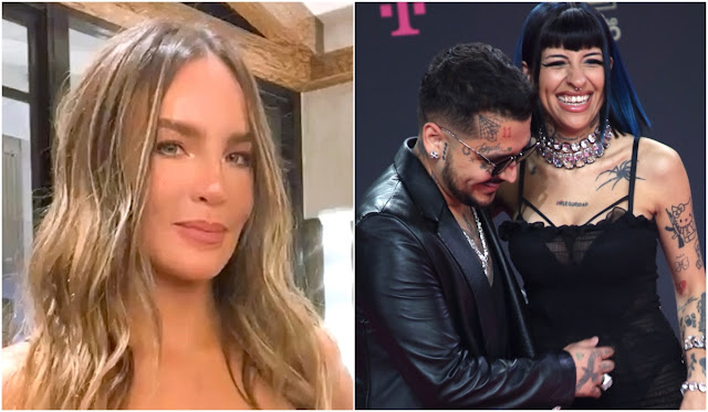 Belinda exige no le vuelvan a preguntar del embarazo de Cazzu y Christian Nodal