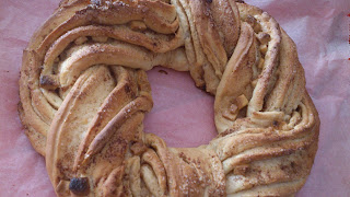 Estonian Kringle receta masa bonita chocolate blanco azúcar moreno mantequilla navidad navideña desayuno postre merienda cuca