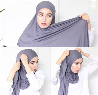 jilbab instan langkah 2