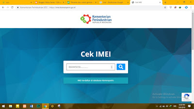 Cara cek imei yang terdaftar di kemenperin