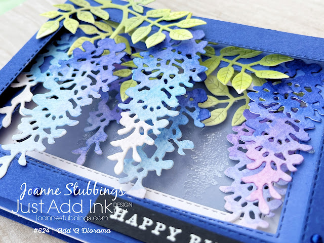 Jo's Stamping Spot - Just Add Ink Challenge #624 3D Box Card using Wisteria Wishes Bundle by Stampin' Up!