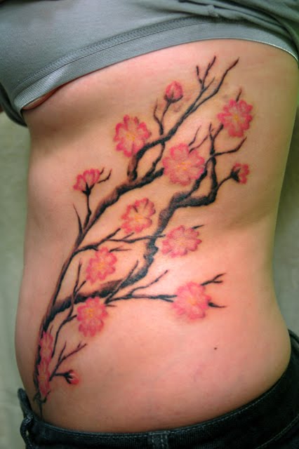 Cherry Blossom Tattoos for women women s side tattoos