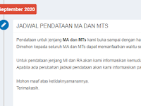 Inilah Jadwal Pendataan DPDM Jateng Tingkat MA, MTS, MI dan RA 2020/2021
