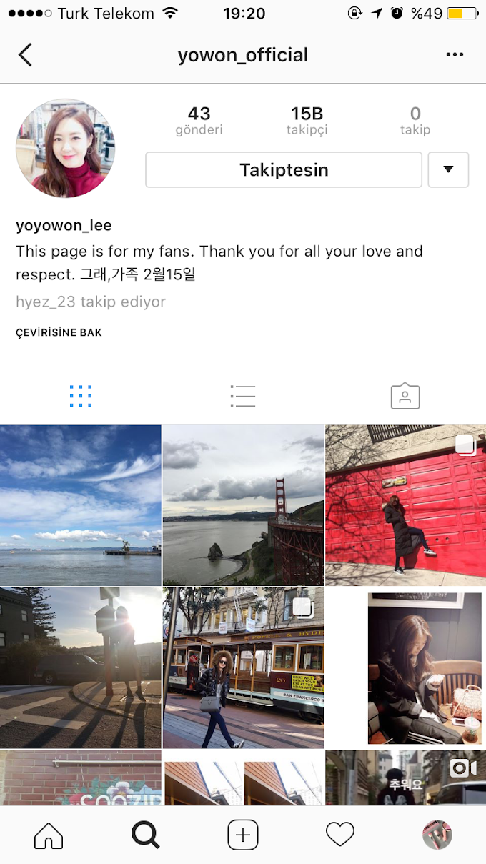 Lee Yo Won Instagram Hesabı Açtı!!! / Lee Yo Won Got Instagram Account!!